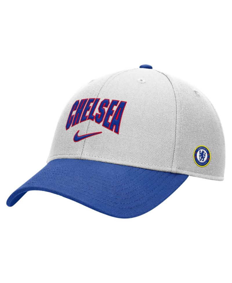 Men's White/Royal Chelsea Rise Adjustable Hat