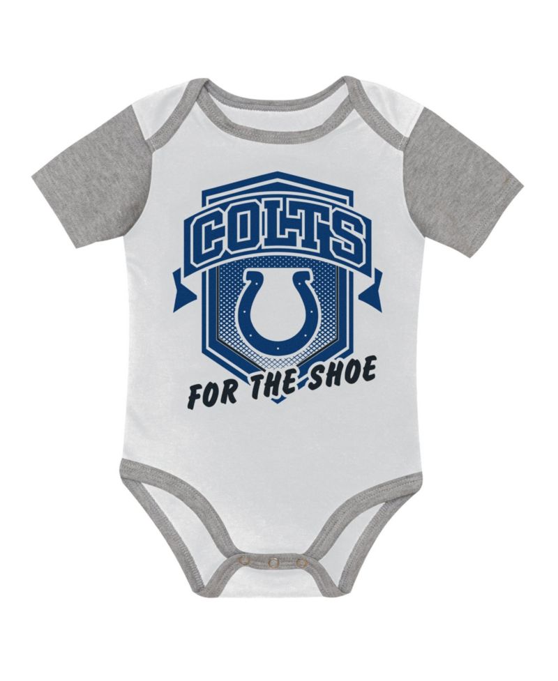 Baby Boys and Girls Indianapolis Colts First Round Pick 3-Piece Bodysuit Set