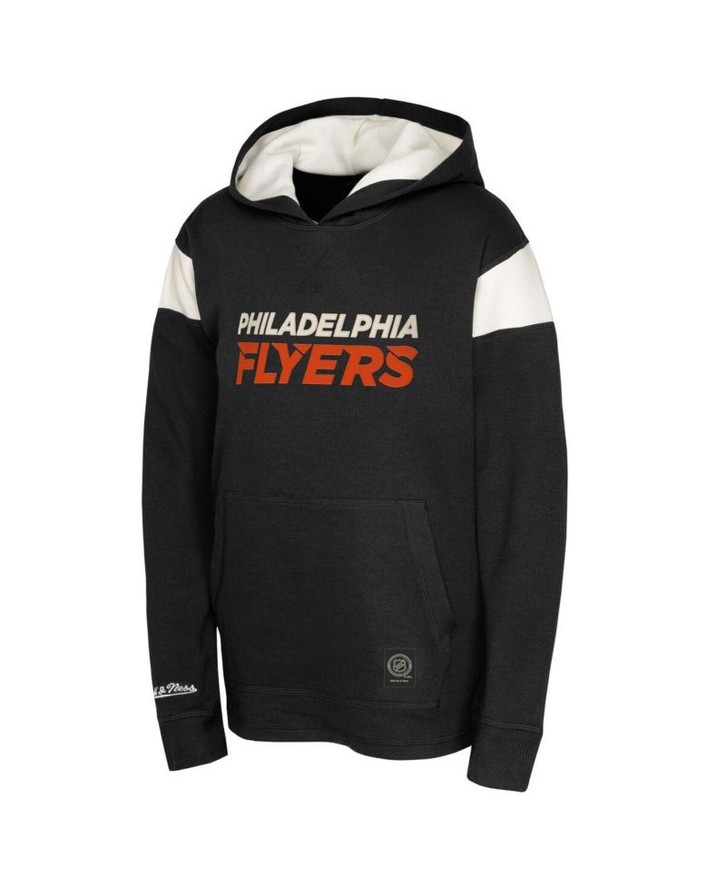 Big Boys and Girls Black Philadelphia Flyers Thermal Lightweight Pullover Hoodie