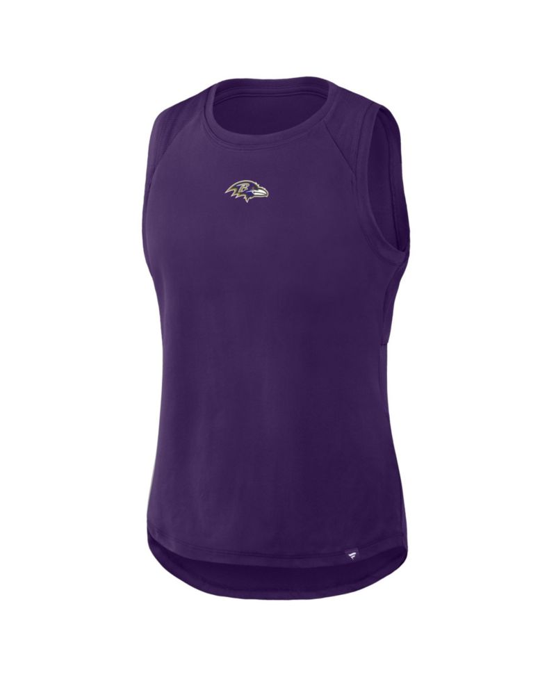Women's Purple Baltimore Ravens Draped Mesh Back Performance&iquest; Tank Top