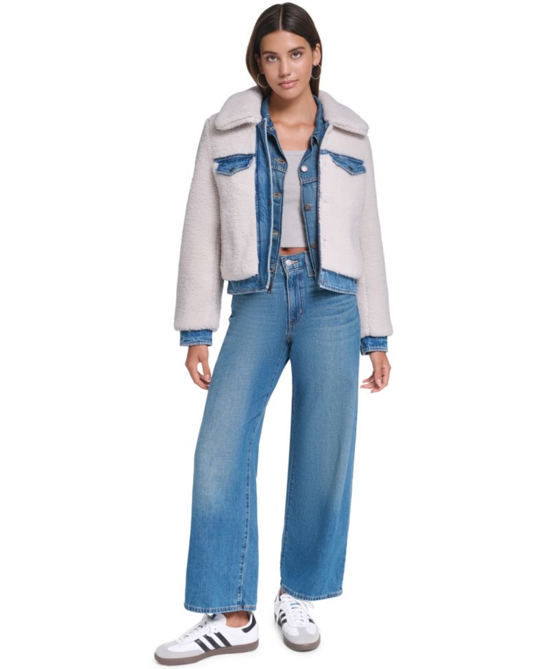 Women's Denim Sherpa Quilted-Lined Jacket