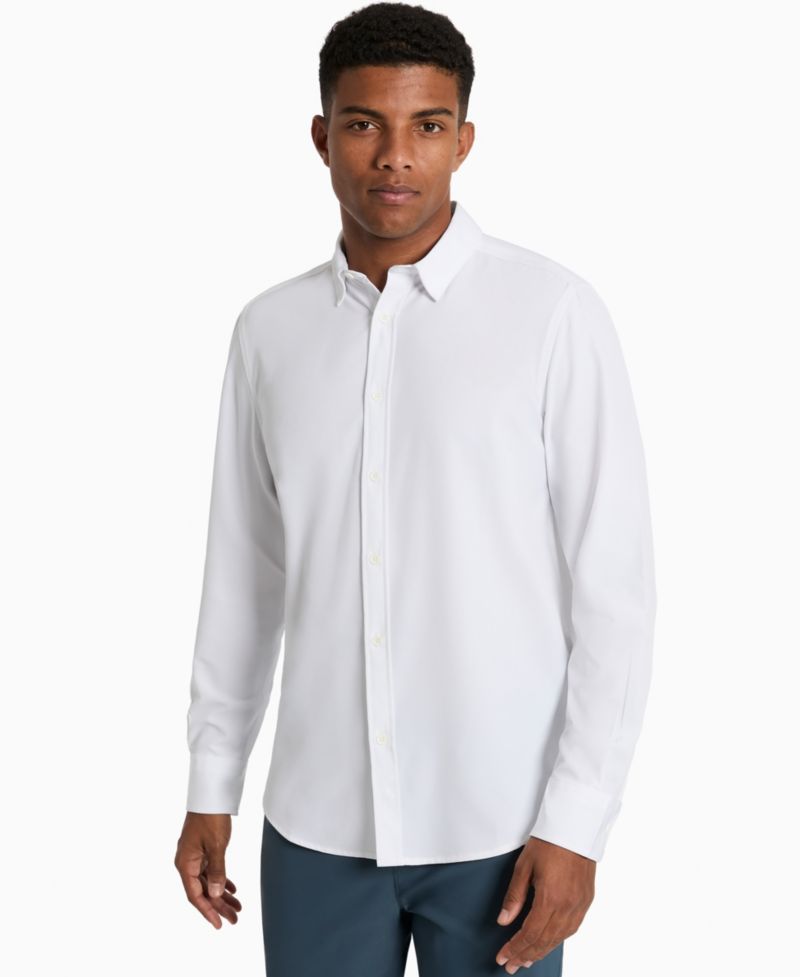 Men’s Solid Slim-Fit Performance Shirt