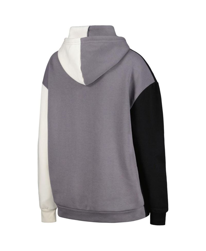 Women's Gray/Black Arizona State Sun Devils Hall of Fame Colorblock Pullover Hoodie