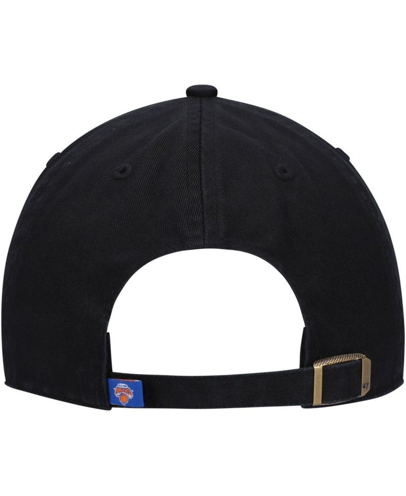 Men's Black New York Knicks Team Clean Up Adjustable Hat