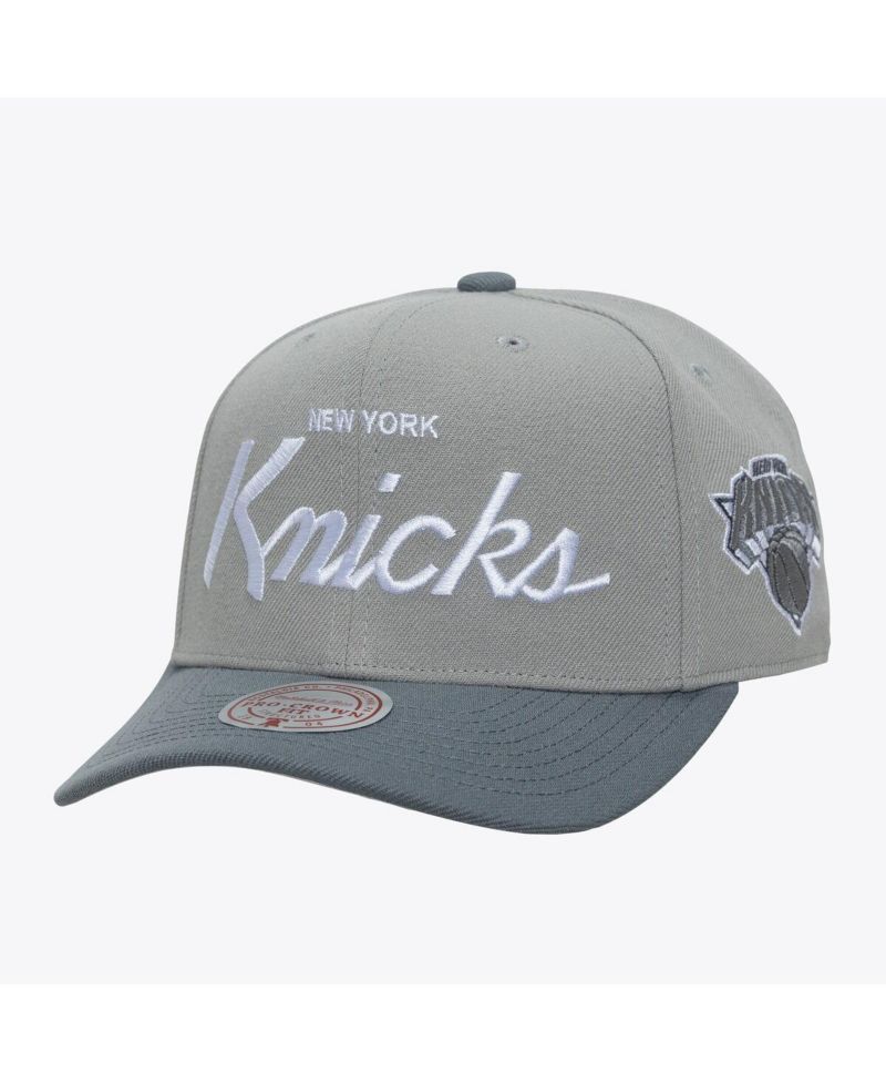 Men's Gray New York Knicks Thunderstorm Head Coach Pro Crown Snapback Hat