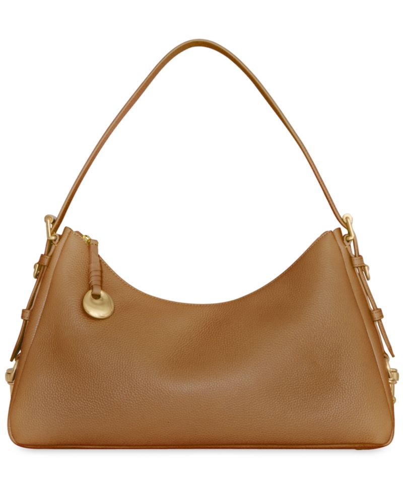 Mia Large Pebble Leather Shoulder Bag