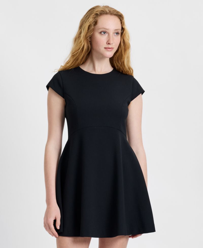 Women's Whisper Cap Short-Sleeve Mini Dress