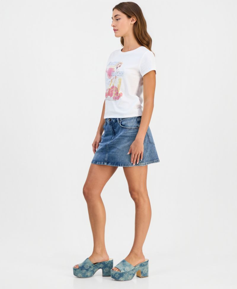 Women's Faith Stretch Denim Mini Skirt