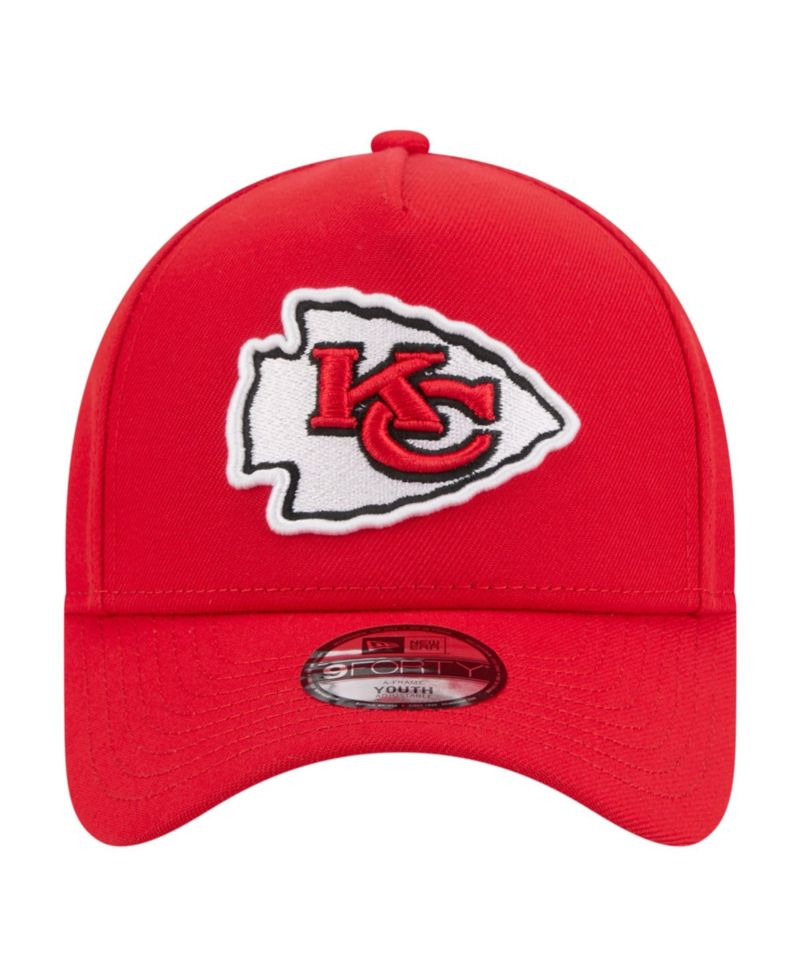 Big Boys and Girls Red Kansas City Chiefs 9FORTY A-Frame Adjustable Hat