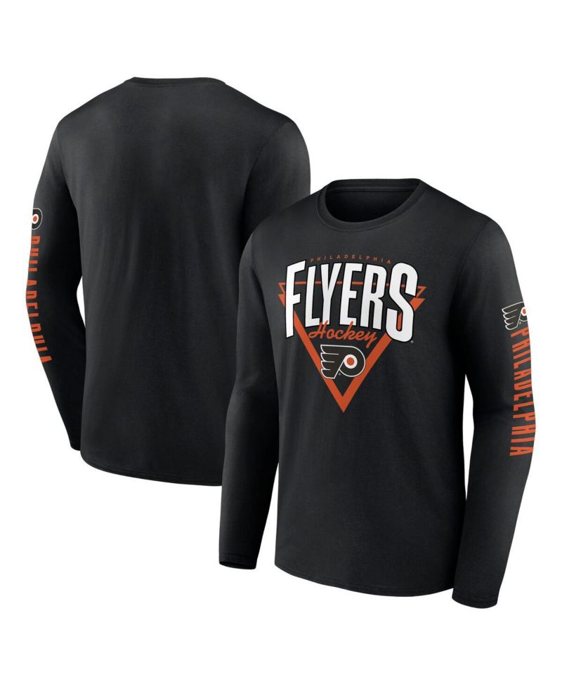 Men's Black Philadelphia Flyers Headline Long Sleeve T-Shirt