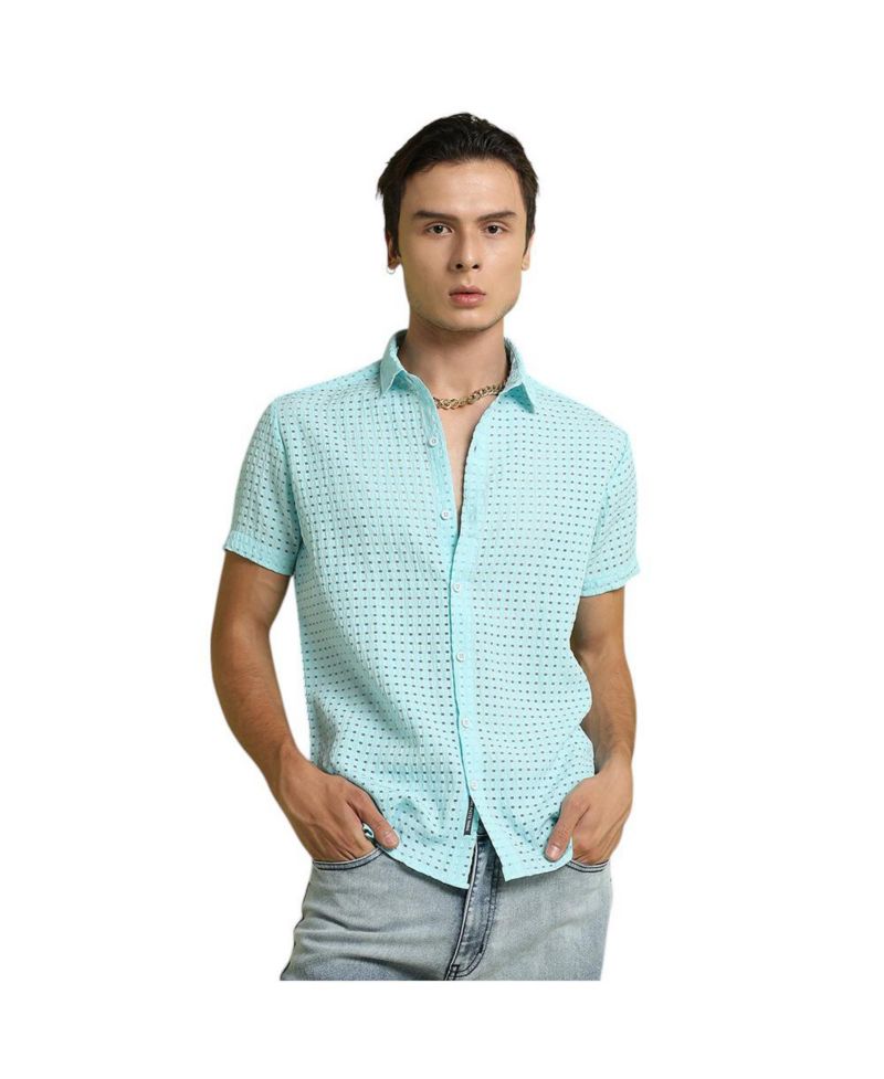 Men's See-Through Square Shirt