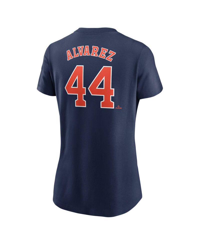 Women's Yordan Alvarez Navy Houston Astros Fuse Name & Number T-Shirt
