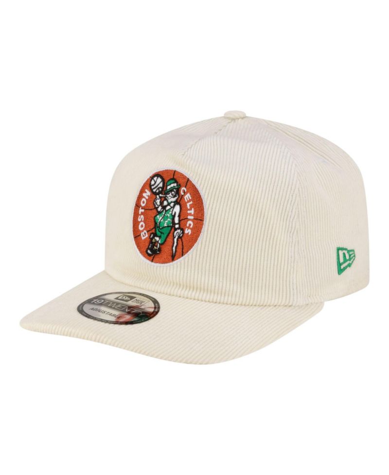 Men's White Boston Celtics 19TWENTY 80s Chrome Corduroy Adjustable Hat