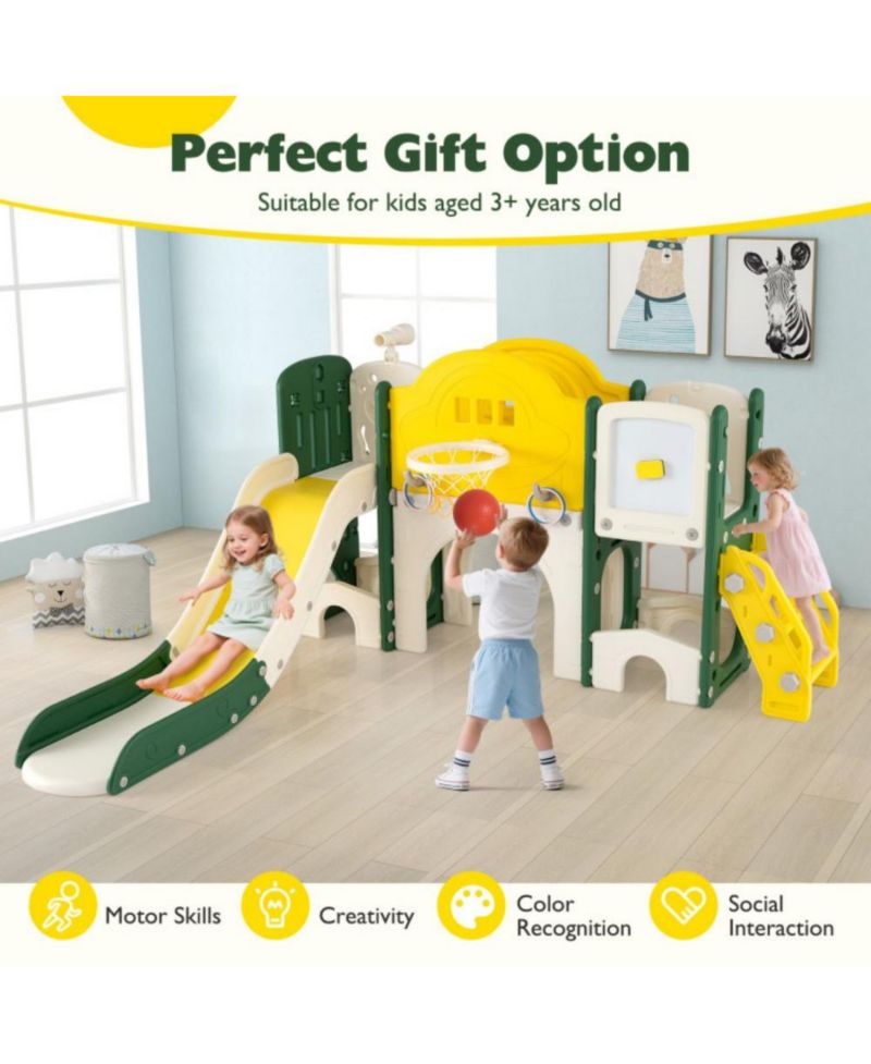 Toddler 10-in-1 Slide and Climber Playset