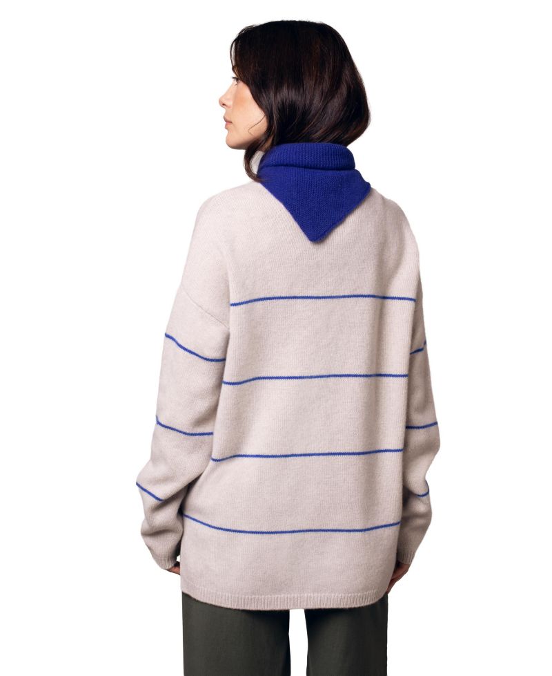 Women's Split Hem Slouch Funnel Neck Jumper