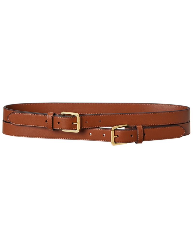 Double-Buckle Stacked Wide Belt