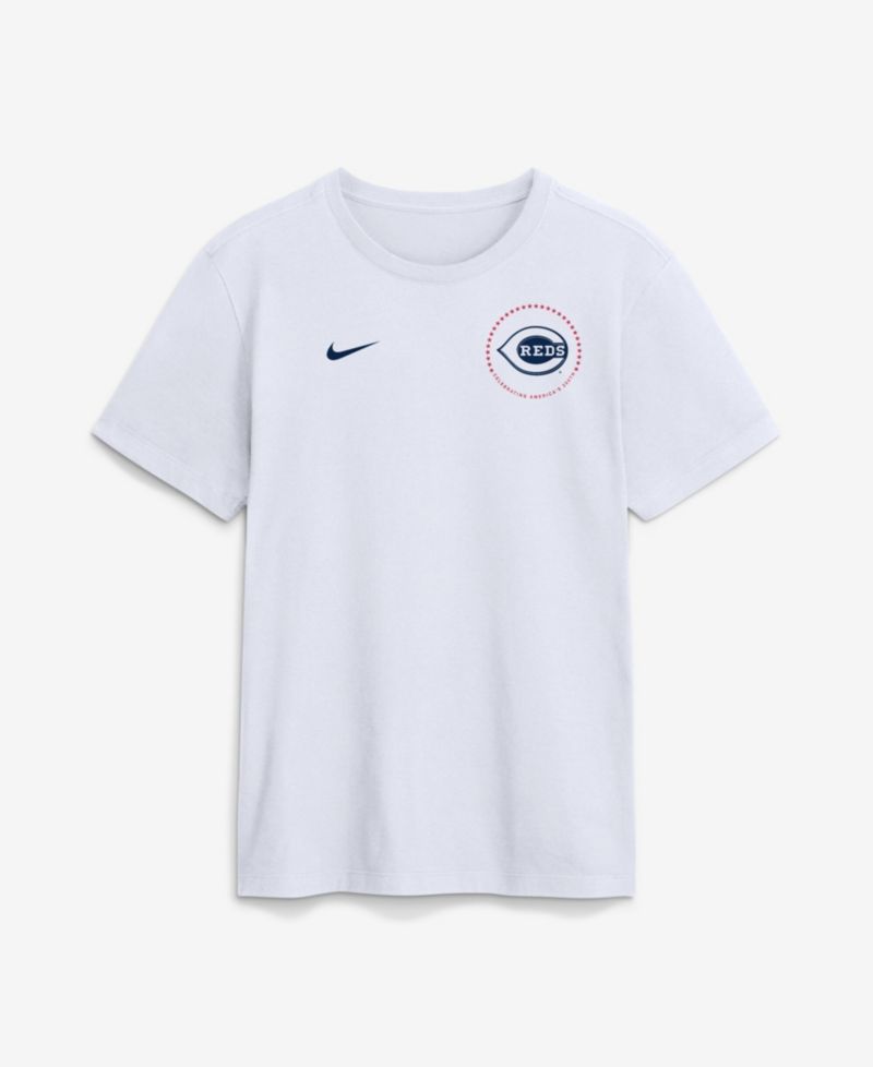 Men's White Cincinnati Reds Celebrating America's 250th Logo T-Shirt