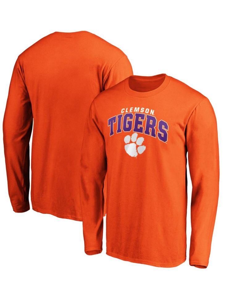 Men's Orange Clemson Tigers Steady Long Sleeve T-Shirt