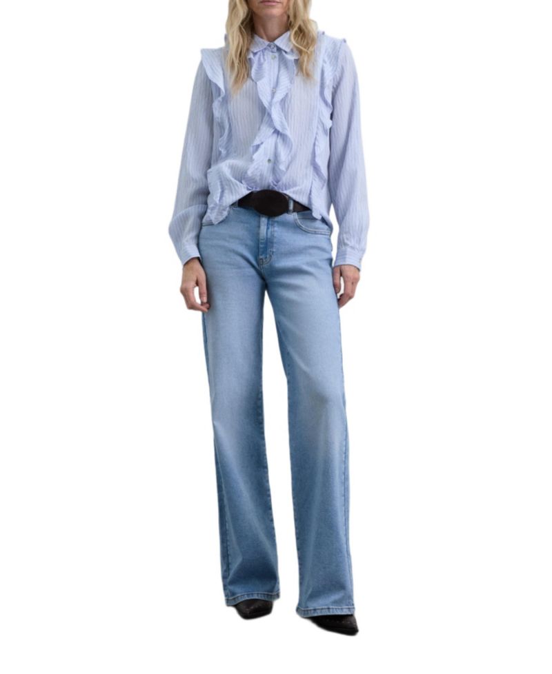 Women's Stripesfrill Shirt