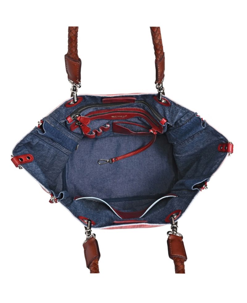 Women's Barracuda Hand Painted Clasp Closure Tote Bag