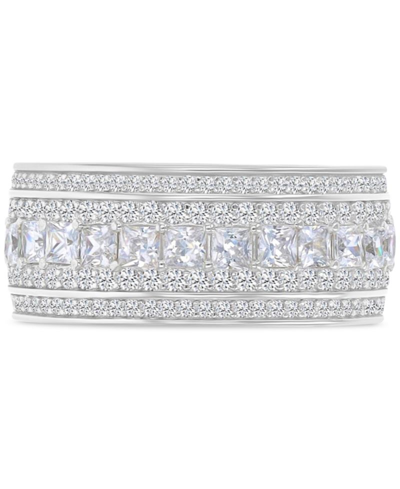 Mixed Cubic Zirconia Band Ring (6-3/4 ct. t.w.) in Sterling Silver