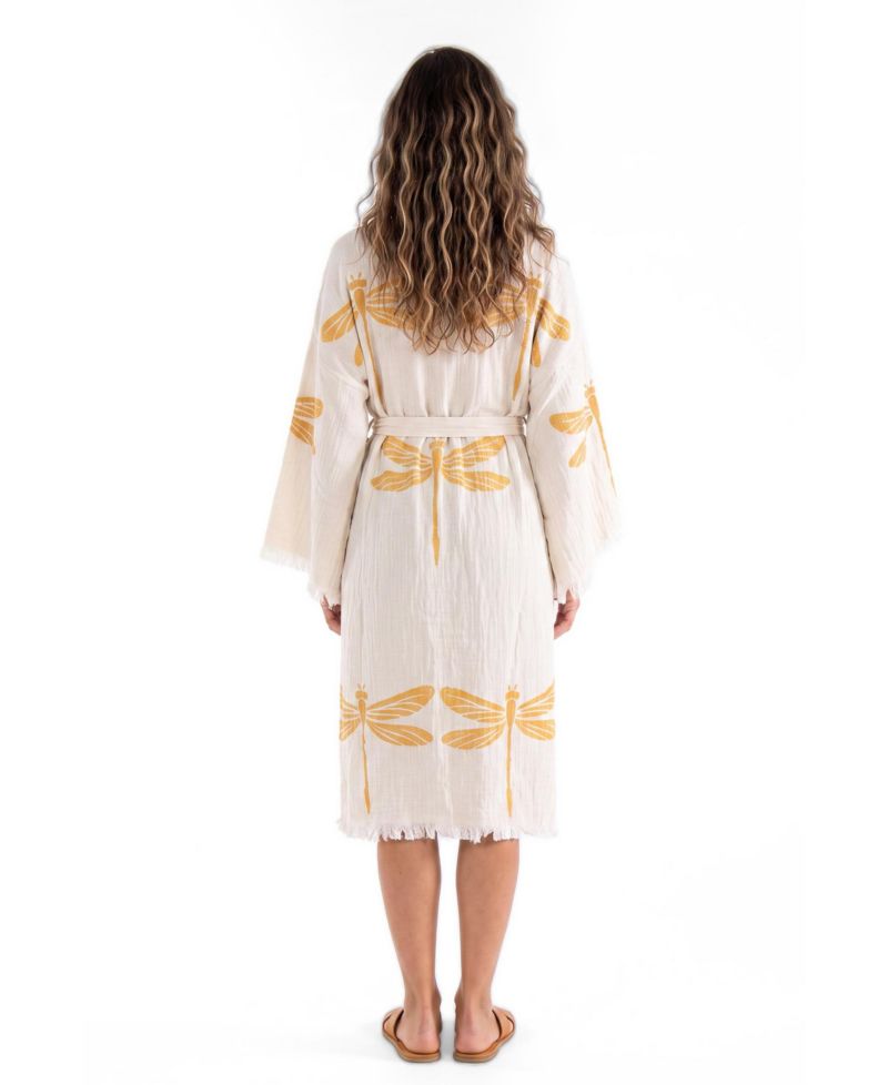 Women's Livia Cotton Handmade V-Neck Robe