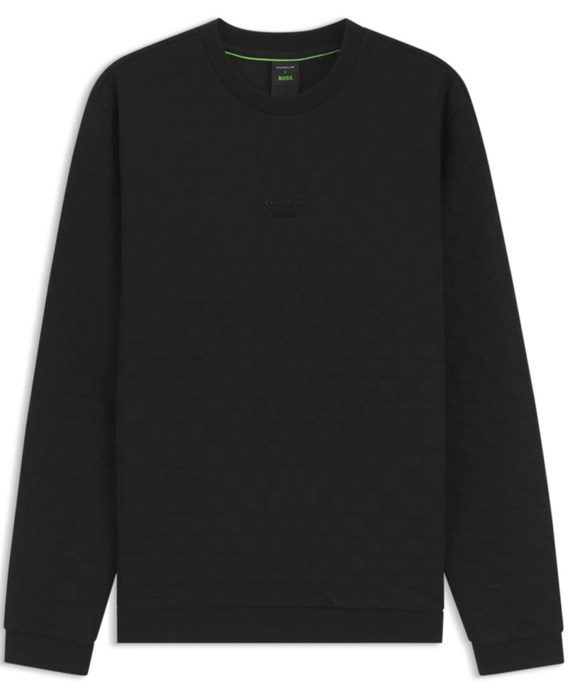 X Porsche Men's BOSS Pasha Check Jacquard Sweatshirt