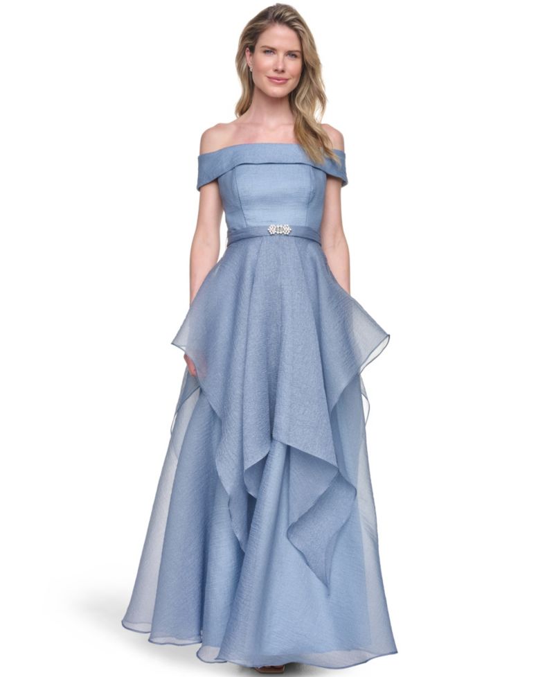 Women's Off-Shoulder Handkerchief Ball Gown
