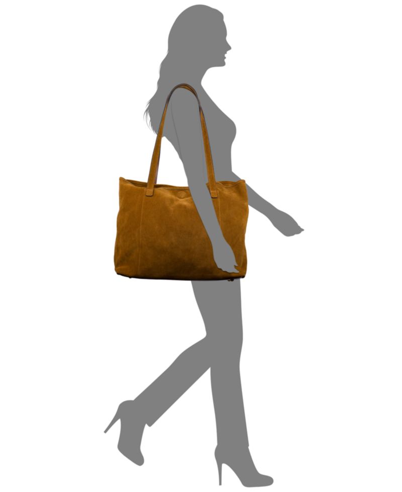 Suede Elise Large Tote Handbag