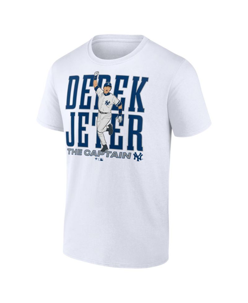 Men's Derek Jeter White New York Yankees Cooperstown Collection Player T-Shirt