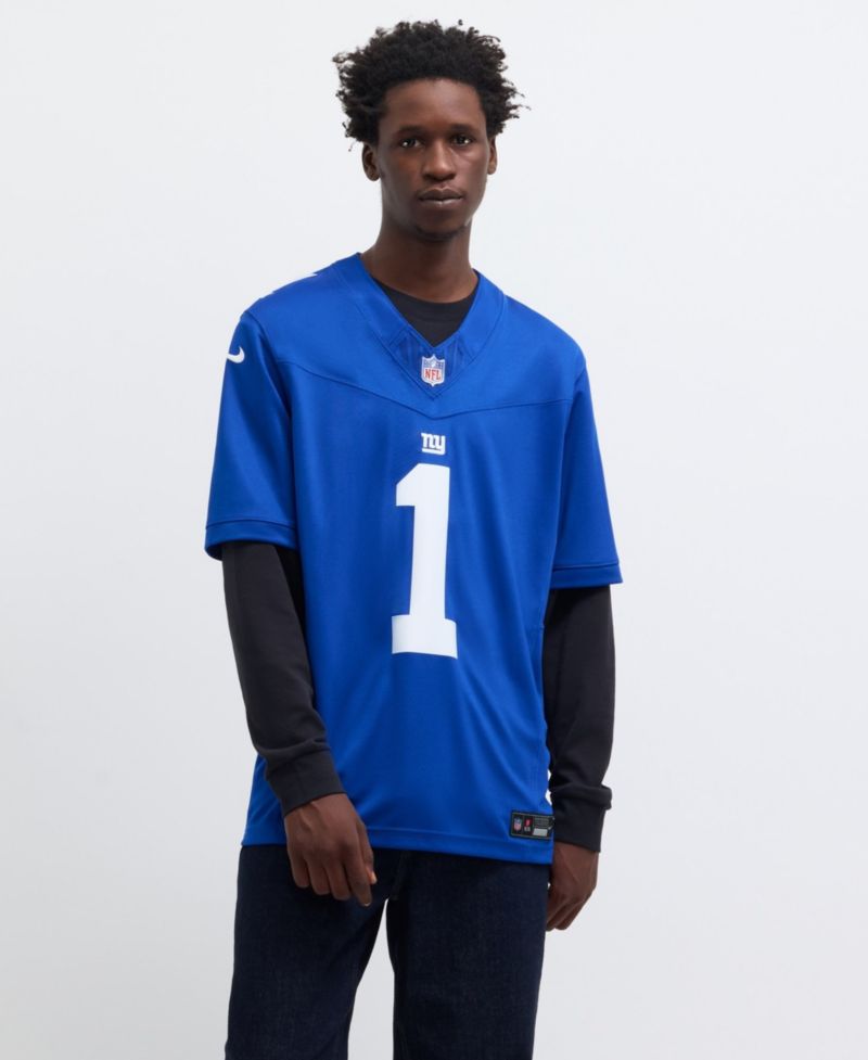 Men's Malik Nabers Royal New York Giants Vapor F.U.S.E. Limited Jersey