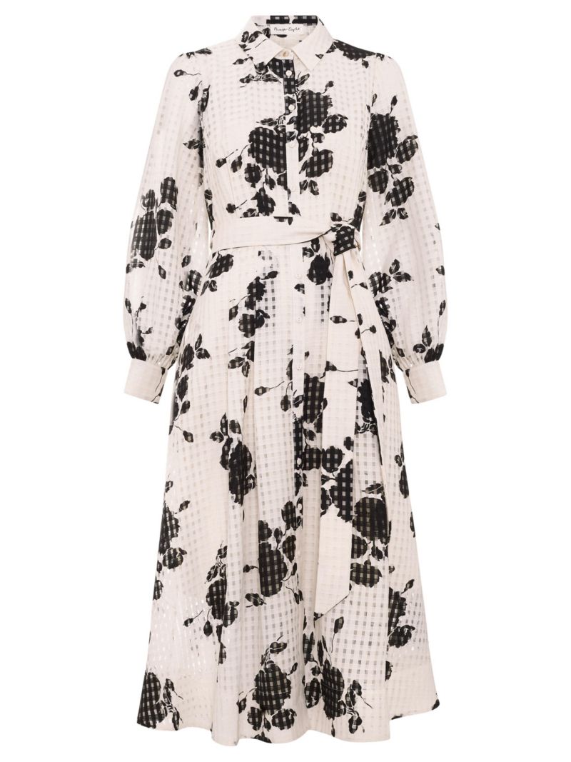 Women's Natalie Floral Belted Shirt Dress
