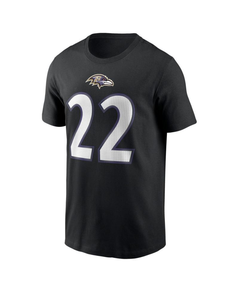 Men's Derrick Henry Black Baltimore Ravens Name Number T-Shirt