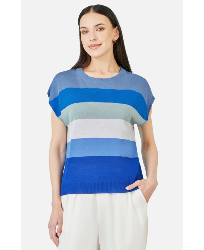 Women's Block Stripe Relaxed Knitted Top