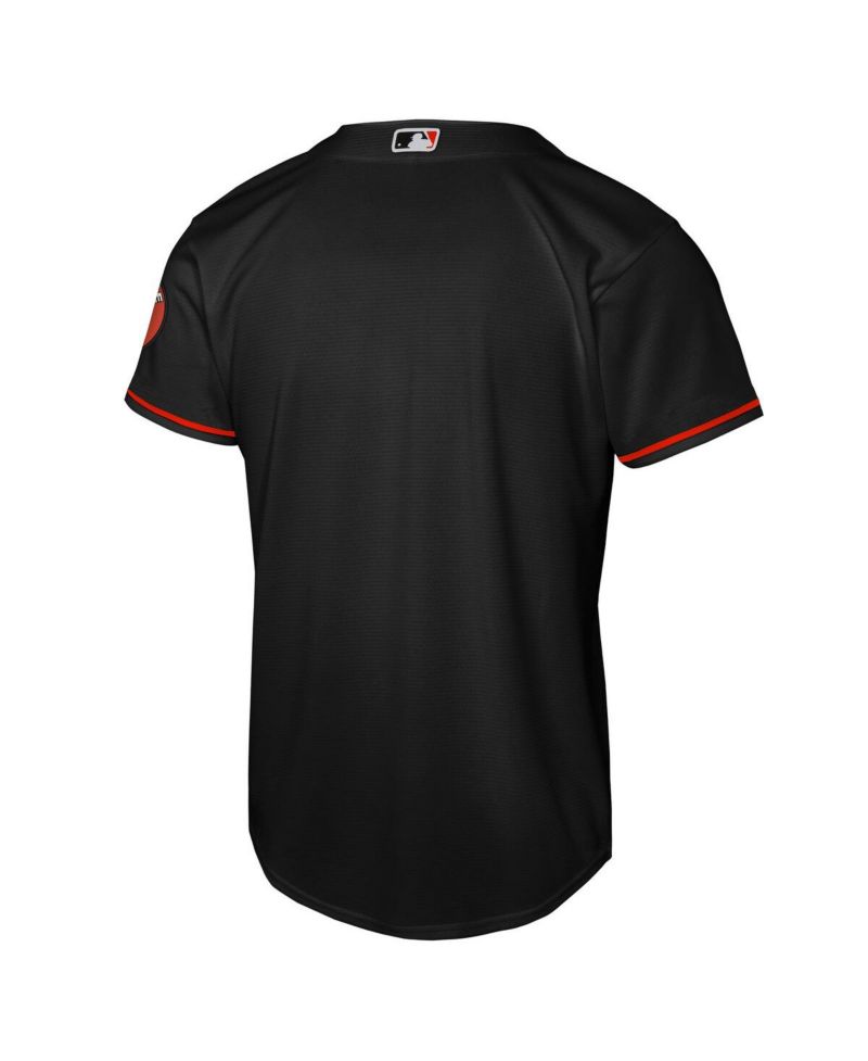 Big Boys and Girls Black Baltimore Orioles Alternate Stadium Jersey