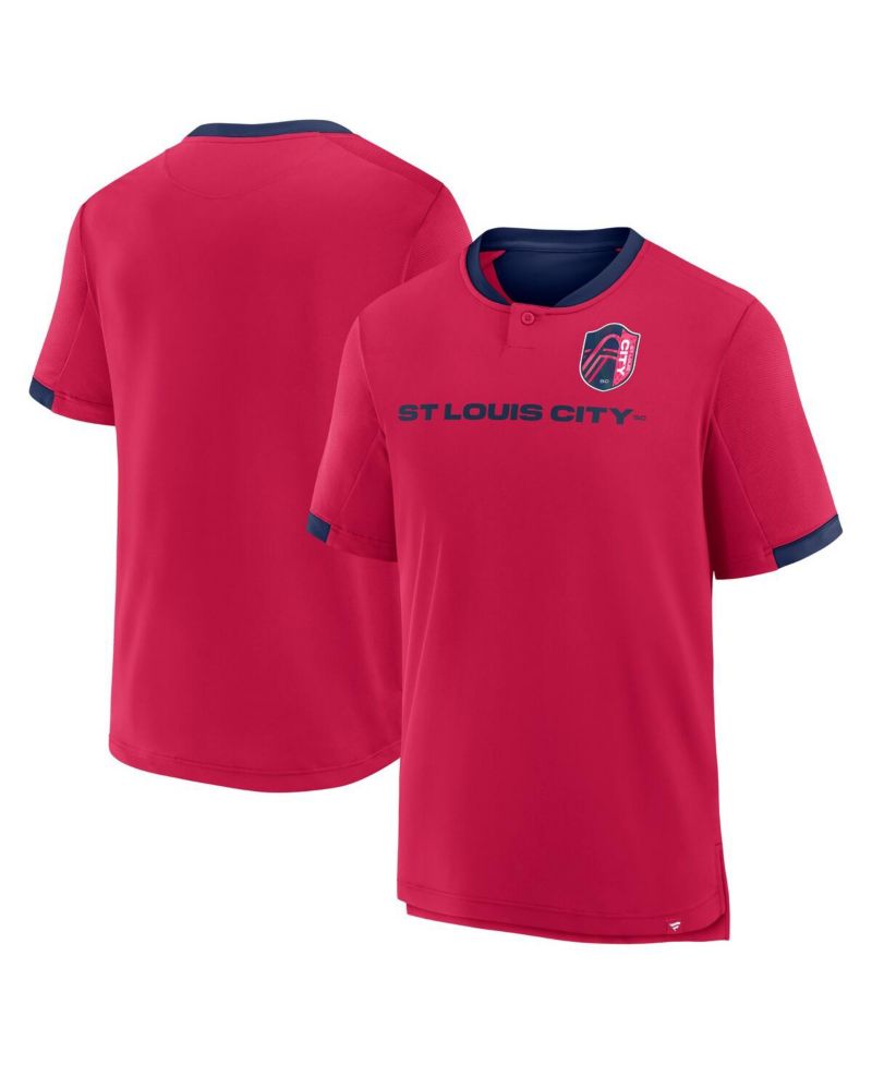 Men's Red St. Louis City SC Stoppage Time Striker T-Shirt