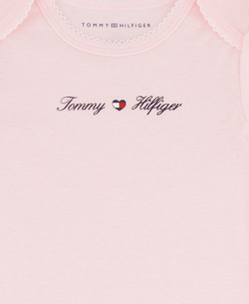 Baby Girls' Flag Heart Print Bodysuits and Leggings, 3-Piece Set