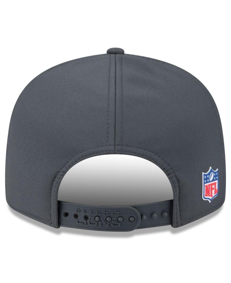 Men's Charcoal Detroit Lions 2025 Sideline Cold Weather Split Panel 9FIFTY Snapback Hat