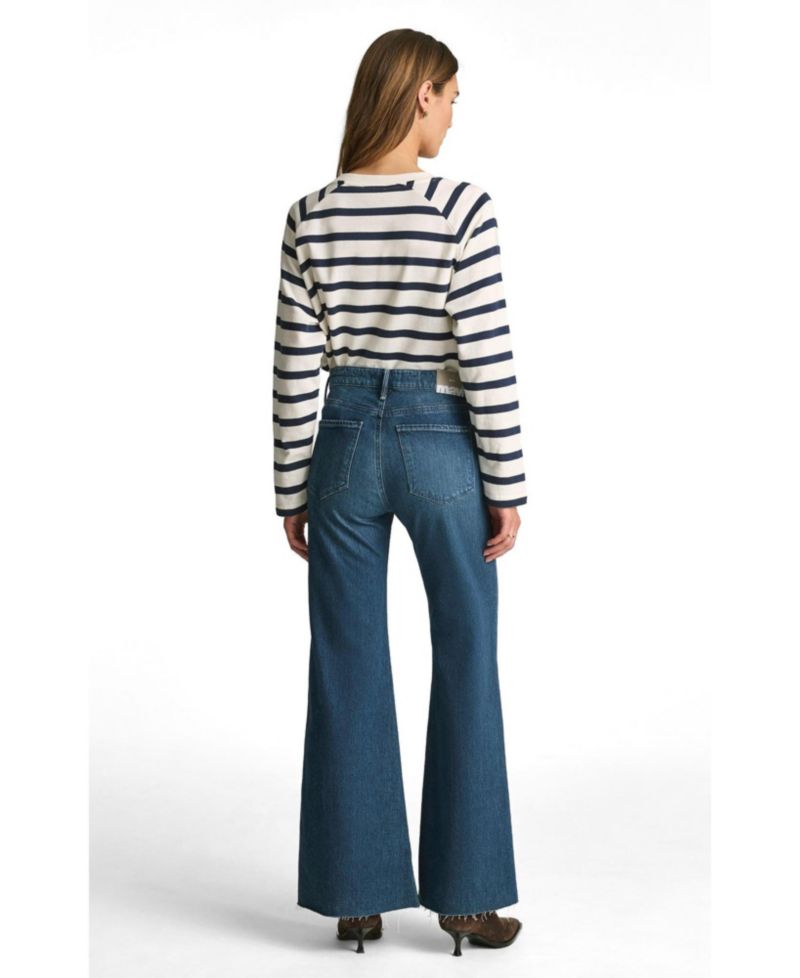 Women's Grace Mid Rise Flare In Dark Brushed Classic Blue