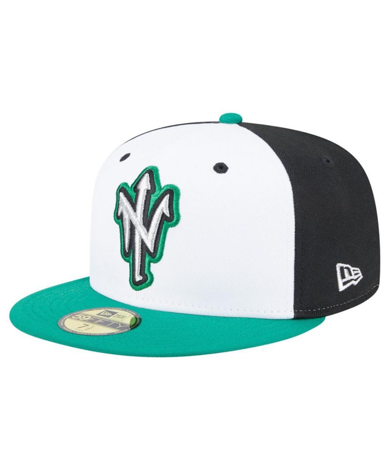 Men's White/Green Norfolk Tides Authentic Collection 59FIFTY Fitted Hat