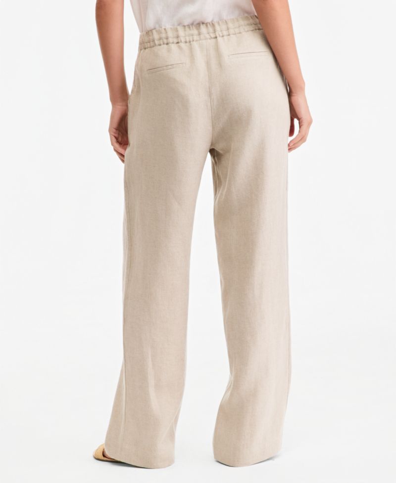 Women's 100% Linen Drawstring Pants