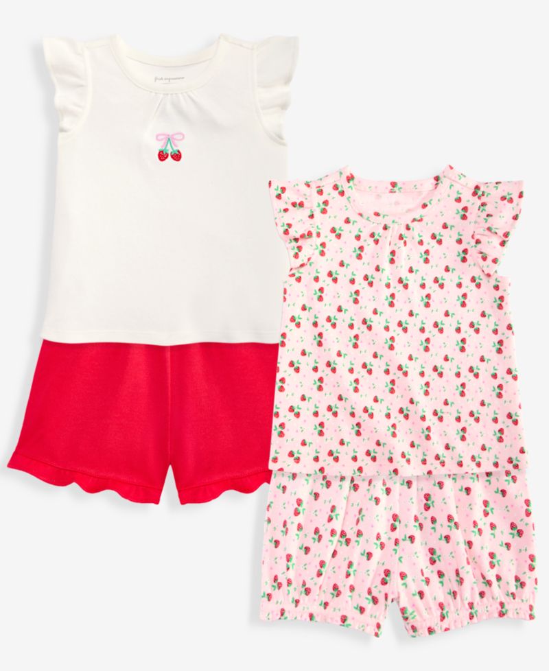 Baby Girls' 3M-24M Mix & Match Berries Tops & Shorts