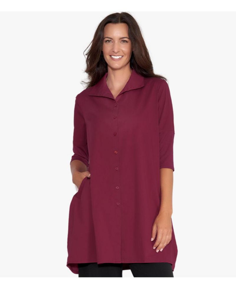 Women's Quarter Sleeve Cotton and Jersey Tiburon Tunic