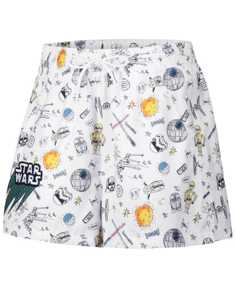 Women's White Star Wars Pop Art Club Shorts