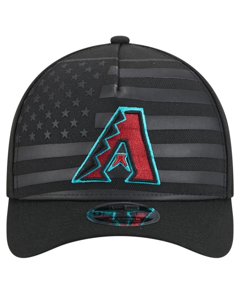 Men's Black Arizona Diamondbacks American Flag 9FORTY M-Crown A-Frame Adjustable Hat