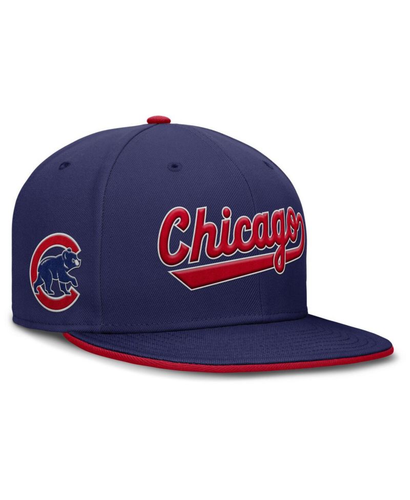 Men's Royal Chicago Cubs True Performance Fitted Hat