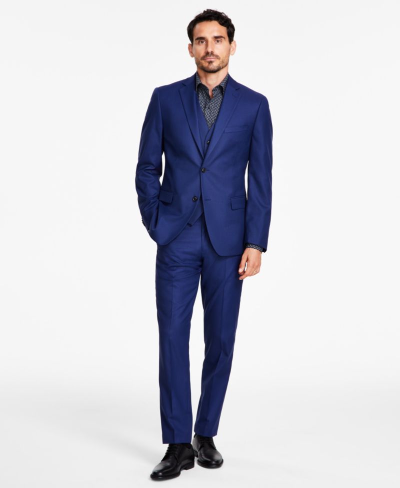 Men's Slim-Fit Stretch Solid Suit Jacket