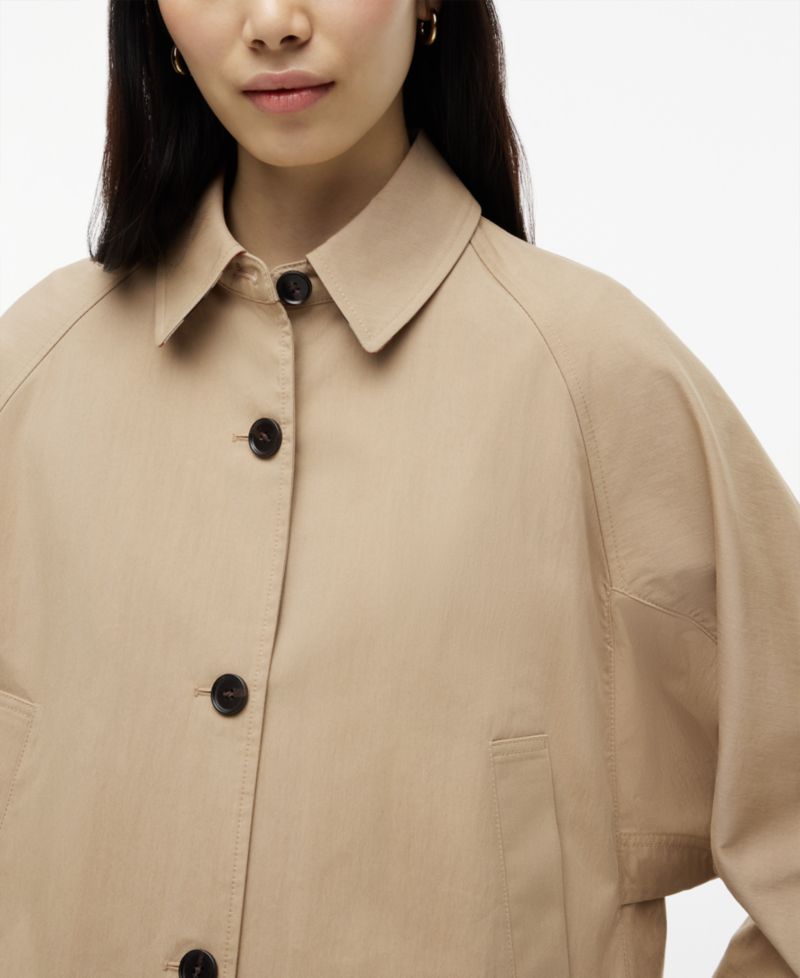 Women's Cotton Collared Long-Sleeve Jacket