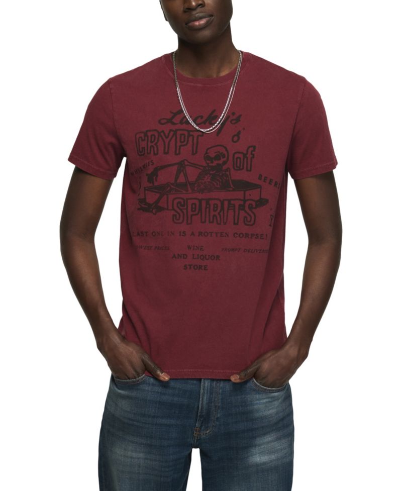Men's Coffin Skeleton Graphic T-Shirt