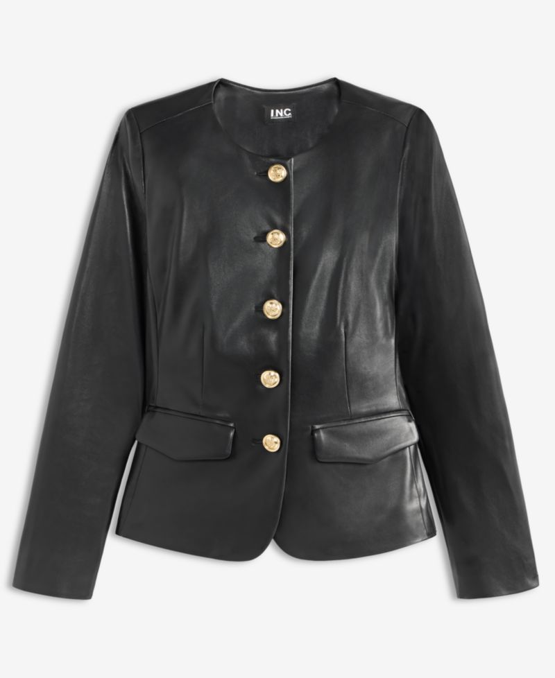 Petite Parisian Ottoman Jacket with Gold-Tone Buttons